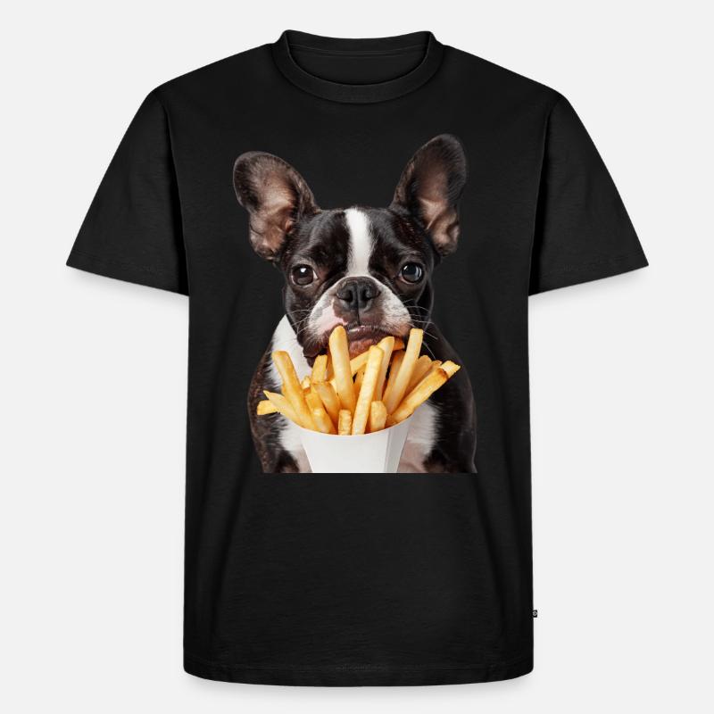 Boston Terrier - Männer Premium Bio T-Shirt - Schwarz