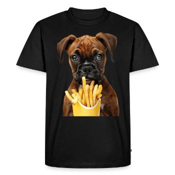 Boxer - Men's Premium Organic T-Shirt - black - Front - Nico (187cm)