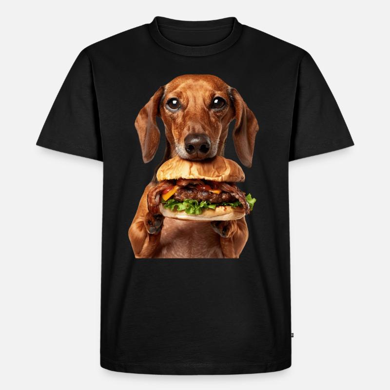 Dackel - Männer Premium Bio T-Shirt - Schwarz