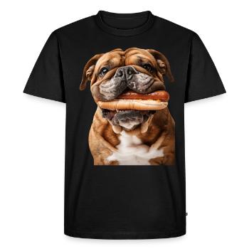 Bulldog - Men's Premium Organic T-Shirt - black - Front - Nico (187cm)