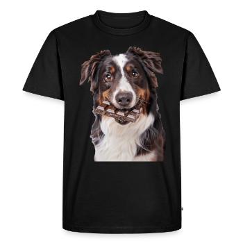Berger australien - T-shirt Premium bio Homme - noir - Devant - Nico (187cm)