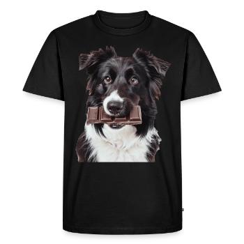Border Collie - T-shirt Premium bio Homme - noir - Devant - Nico (187cm)