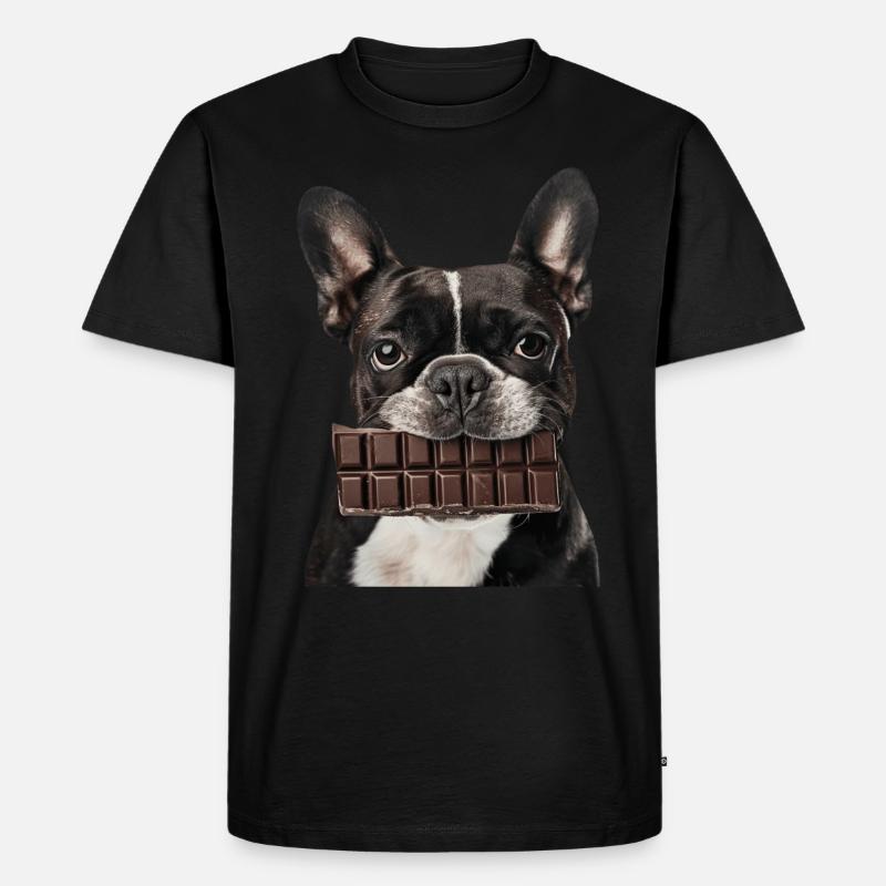 Boston Terrier - Männer Premium Bio T-Shirt - Schwarz