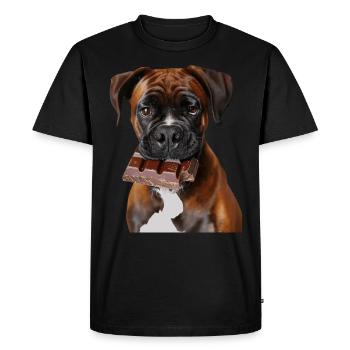 Boxer - Men's Premium Organic T-Shirt - black - Front - Nico (187cm)