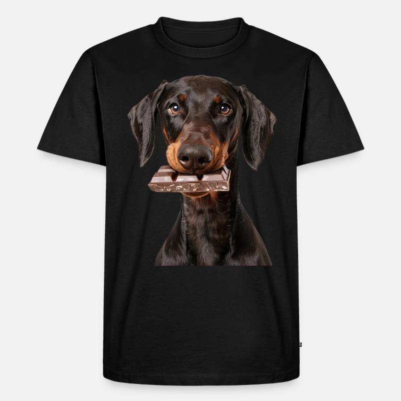 Dobermann - Männer Premium Bio T-Shirt - Schwarz