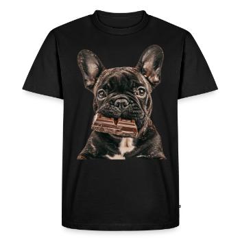 Bouledogue français - T-shirt Premium bio Homme - noir - Devant - Nico (187cm)