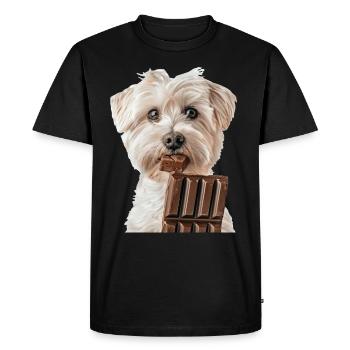 Maltese - Men's Premium Organic T-Shirt - black - Front - Nico (187cm)