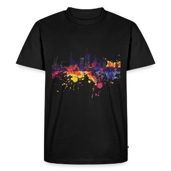 Utrecht - Men's Premium Organic T-Shirt - black - Front - Nico (187cm)