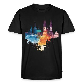 Élan - T-shirt Premium bio Homme - noir - Devant - Nico (187cm)