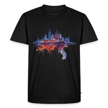 Varsovie - T-shirt Premium bio Homme - noir - Devant - Nico (187cm)