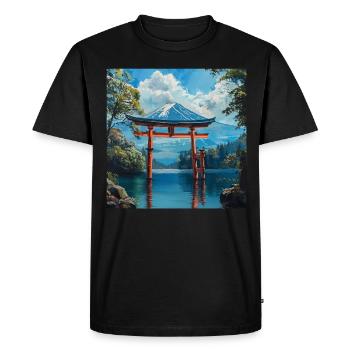 Japon - T-shirt Premium bio Homme - noir - Devant - Nico (187cm)