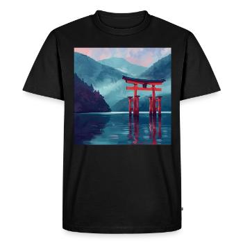 Japon - T-shirt Premium bio Homme - noir - Devant - Nico (187cm)