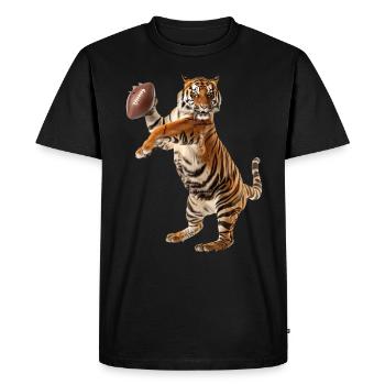 Football des tigres du Bengale - T-shirt Premium bio Homme - noir - Devant - Nico (187cm)