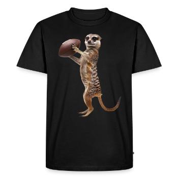 Football de suricate - T-shirt Premium bio Homme - noir - Devant - Nico (187cm)
