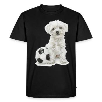 Maltese - Men's Premium Organic T-Shirt - black - Front - Nico (187cm)