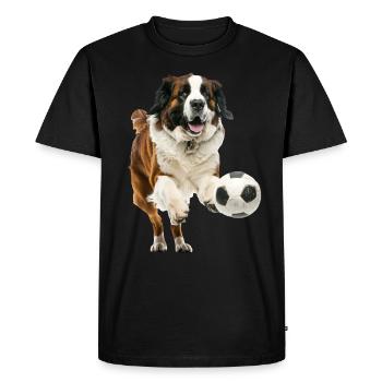 Saint Bernard - Men's Premium Organic T-Shirt - black - Front - Nico (187cm)