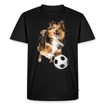 Chien de berger Shetland - T-shirt Premium bio Homme - noir - Devant - Nico (187cm)