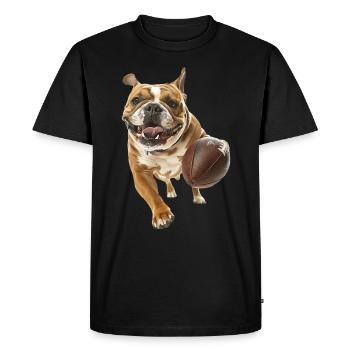 Bulldog - Men's Premium Organic T-Shirt - black - Front - Nico (187cm)