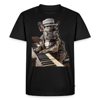 Bouledogue français - T-shirt Premium bio Homme - noir - Devant - Nico (187cm)