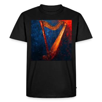 Harpe - T-shirt Premium bio Homme - noir - Devant - Nico (187cm)