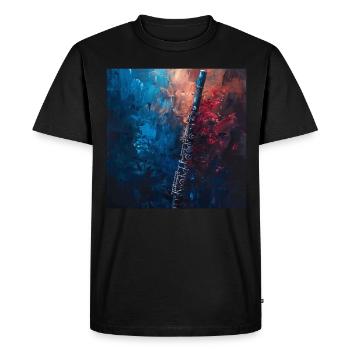 Flute - Men's Premium Organic T-Shirt - black - Front - Nico (187cm)