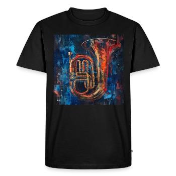 Tuba - Männer Premium Bio T-Shirt - Schwarz - Vorne - Nico (187cm)