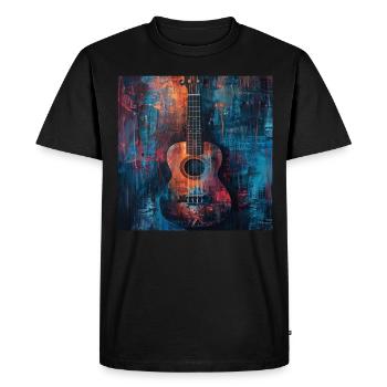 Ukulélé - T-shirt Premium bio Homme - noir - Devant - Nico (187cm)