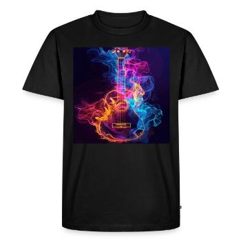 Ukulele - Men's Premium Organic T-Shirt - black - Front - Nico (187cm)