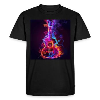 Ukulele - Men's Premium Organic T-Shirt - black - Front - Nico (187cm)