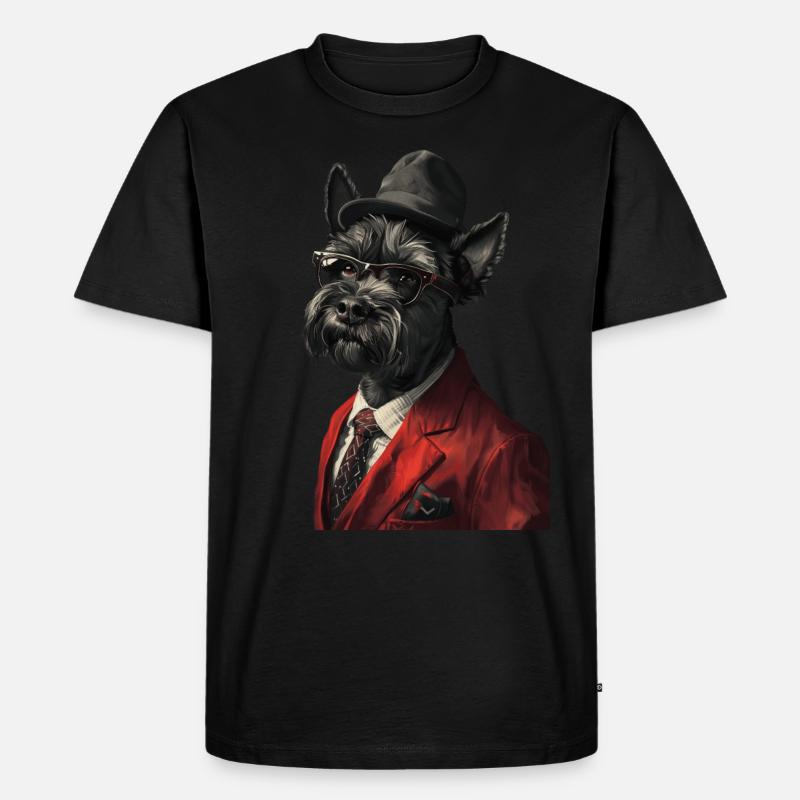 Scottish Terrier - Männer Premium Bio T-Shirt - Schwarz