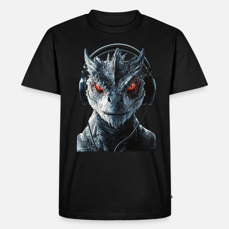 Drachen - Männer Premium Bio T-Shirt - Schwarz