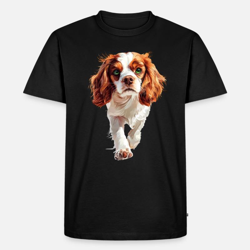 Cavalier King Charles - Männer Premium Bio T-Shirt - Schwarz