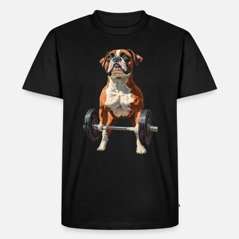 Boxer - Männer Premium Bio T-Shirt - Schwarz