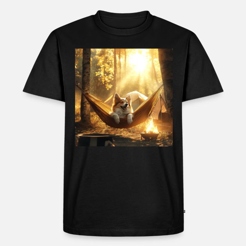 Hund - Männer Premium Bio T-Shirt - Schwarz