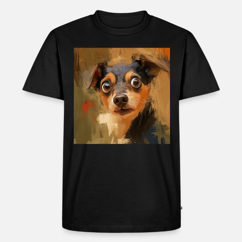 Hund - Männer Premium Bio T-Shirt - Schwarz