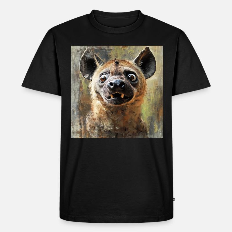 Hyäne - Männer Premium Bio T-Shirt - Schwarz