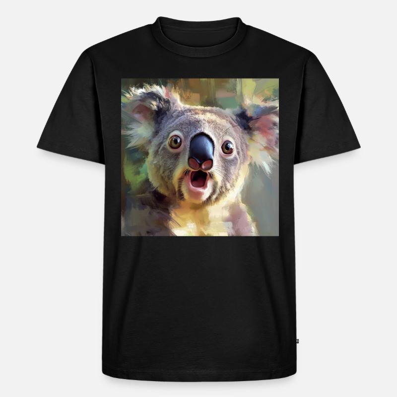 Koala - Männer Premium Bio T-Shirt - Schwarz