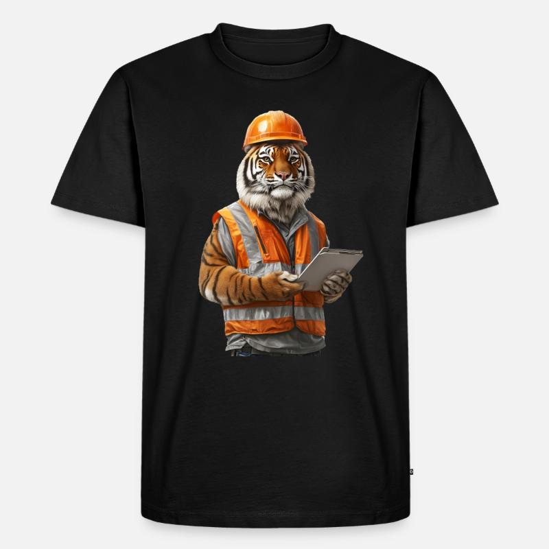 Tiger - Männer Premium Bio T-Shirt - Schwarz