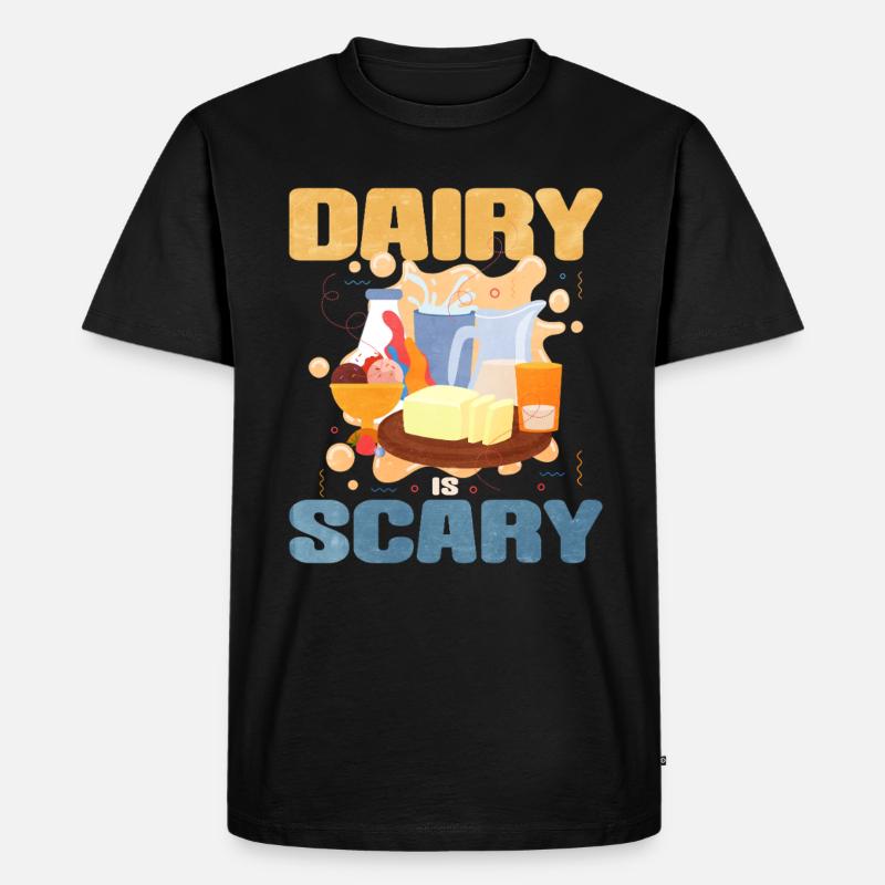 Molkerei - Männer Premium Bio T-Shirt - Schwarz
