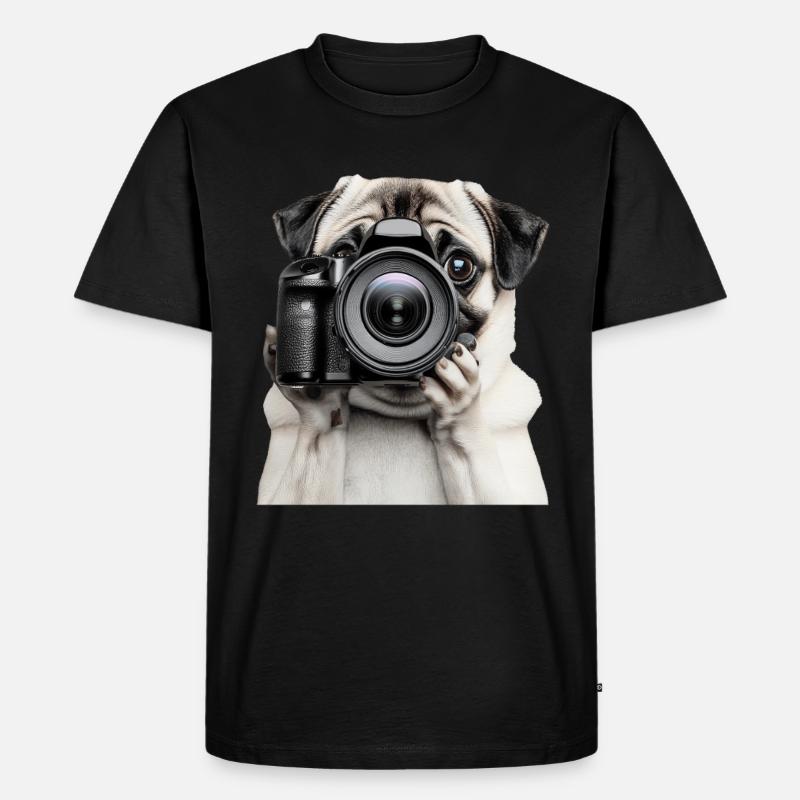 Mops - Männer Premium Bio T-Shirt - Schwarz
