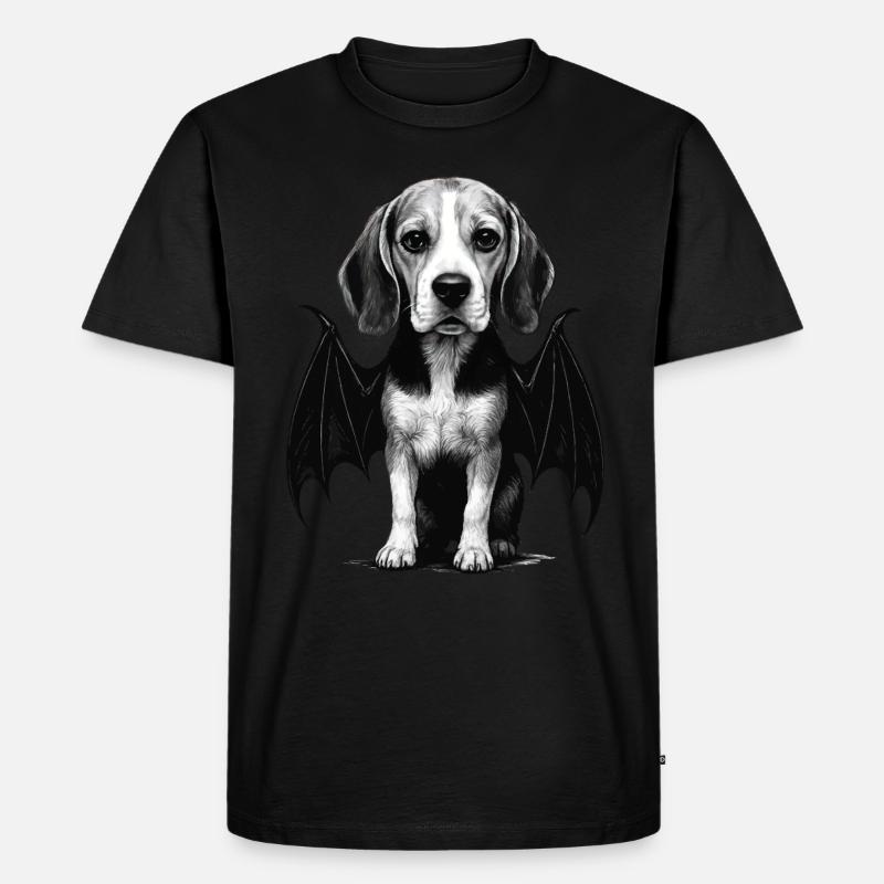 Beagle - Männer Premium Bio T-Shirt - Schwarz