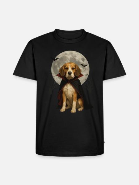 Beagle - Männer Premium Bio T-Shirt - Schwarz