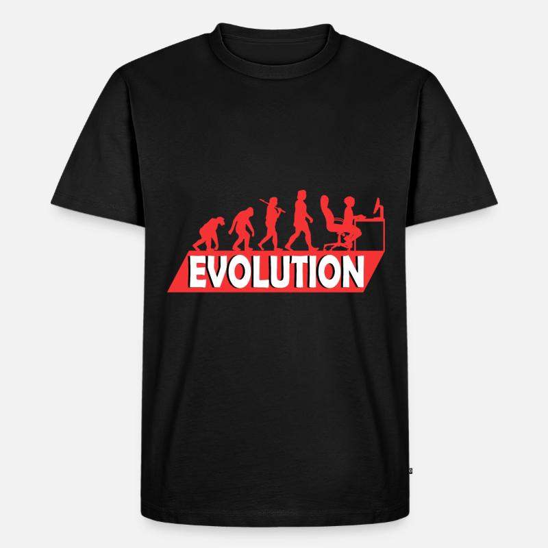 Computer Nerd Programmierer Evolution witzige - Männer Premium Bio T-Shirt - Schwarz