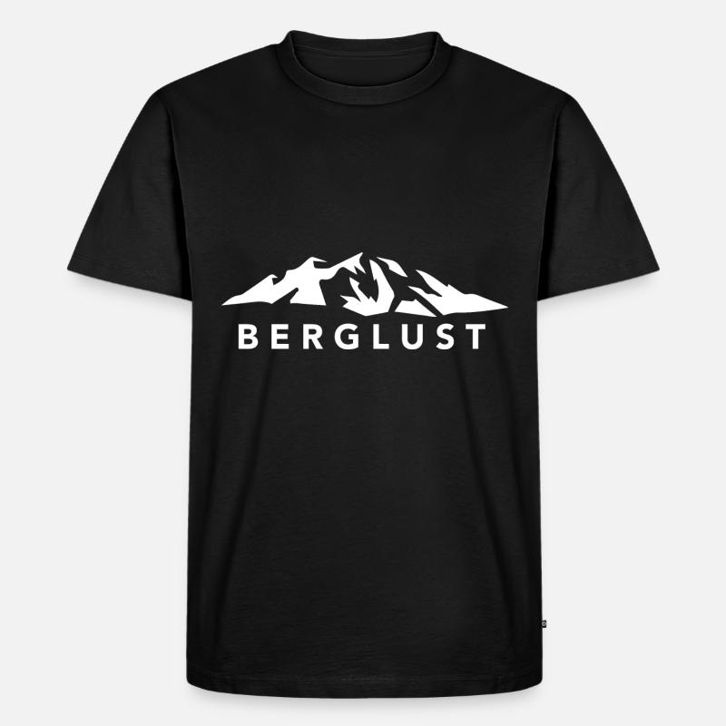 Berglust - (9) - Männer Premium Bio T-Shirt - Schwarz