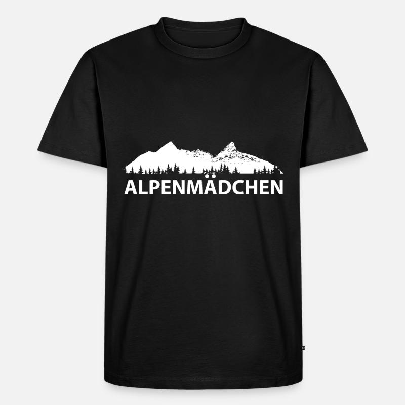 Alpenmadchen - (8) - Männer Premium Bio T-Shirt - Schwarz
