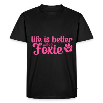 Foxterrier Wire Haired Fox Terrier Mama Pink - Men's Premium Organic T-Shirt - black - Front - Nico (187cm)