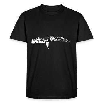 Mountain - Hikers - (13) - Men's Premium Organic T-Shirt - black - Front - Nico (187cm)