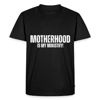 La maternité est mon ministère - T-shirt Premium bio Homme - noir - Devant - Nico (187cm)