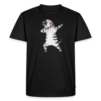 Zebra Dab Dabbing Stripes Animal Illustration - Men's Premium Organic T-Shirt - black - Front - Nico (187cm)