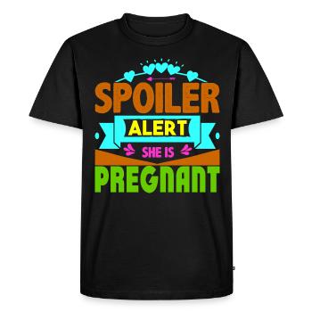 Mère Enceinte Bébé Nourrisson T-shirt Maman - T-shirt Premium bio Homme - noir - Devant - Nico (187cm)